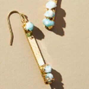 Anthropologie Stone-Embellished Drop Earrings